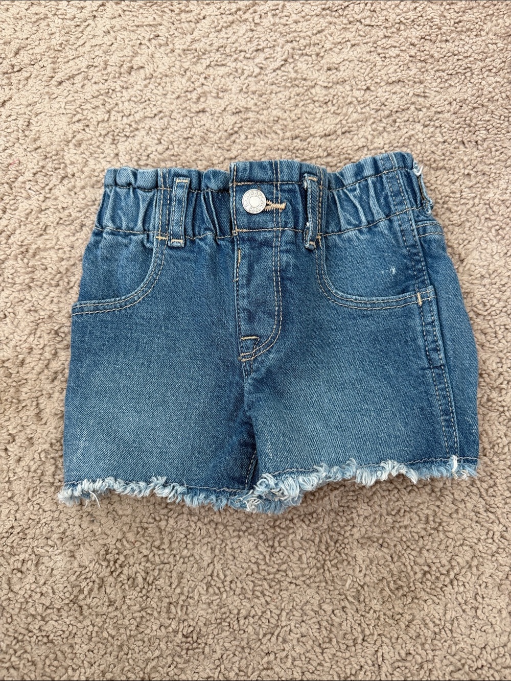 GAP Denim Frayed Hem Shorts - Blue